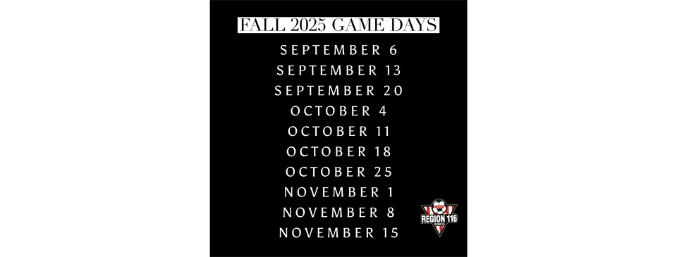 Fall 2025 Game Schedule
