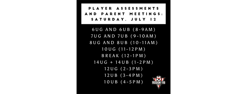 Player Assessments and Parent Meetings